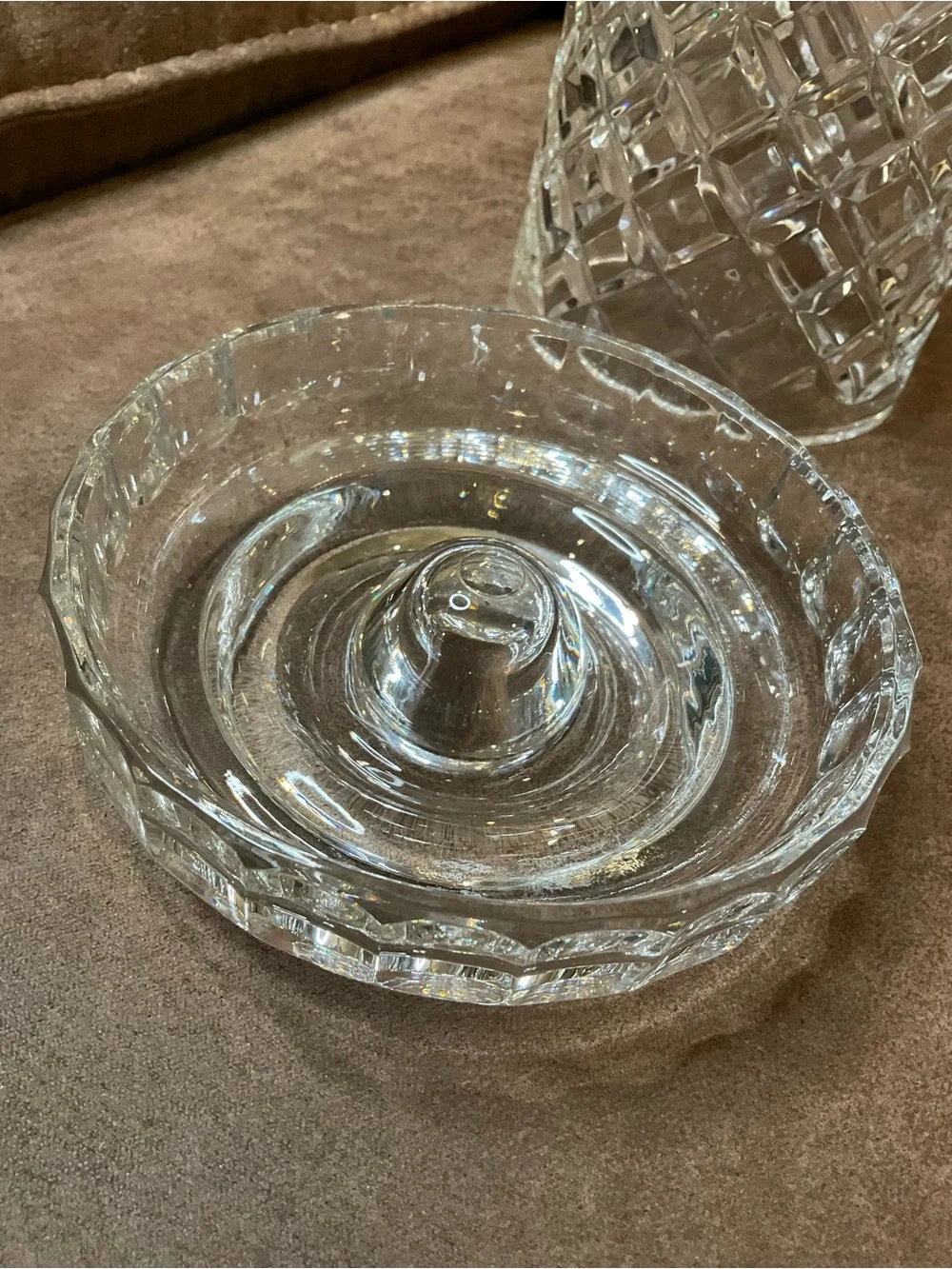 Crystal Hurricane Lamp Candle Holder with Crystal Base